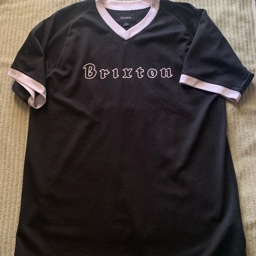 Black Mesh Brixton Shirt L